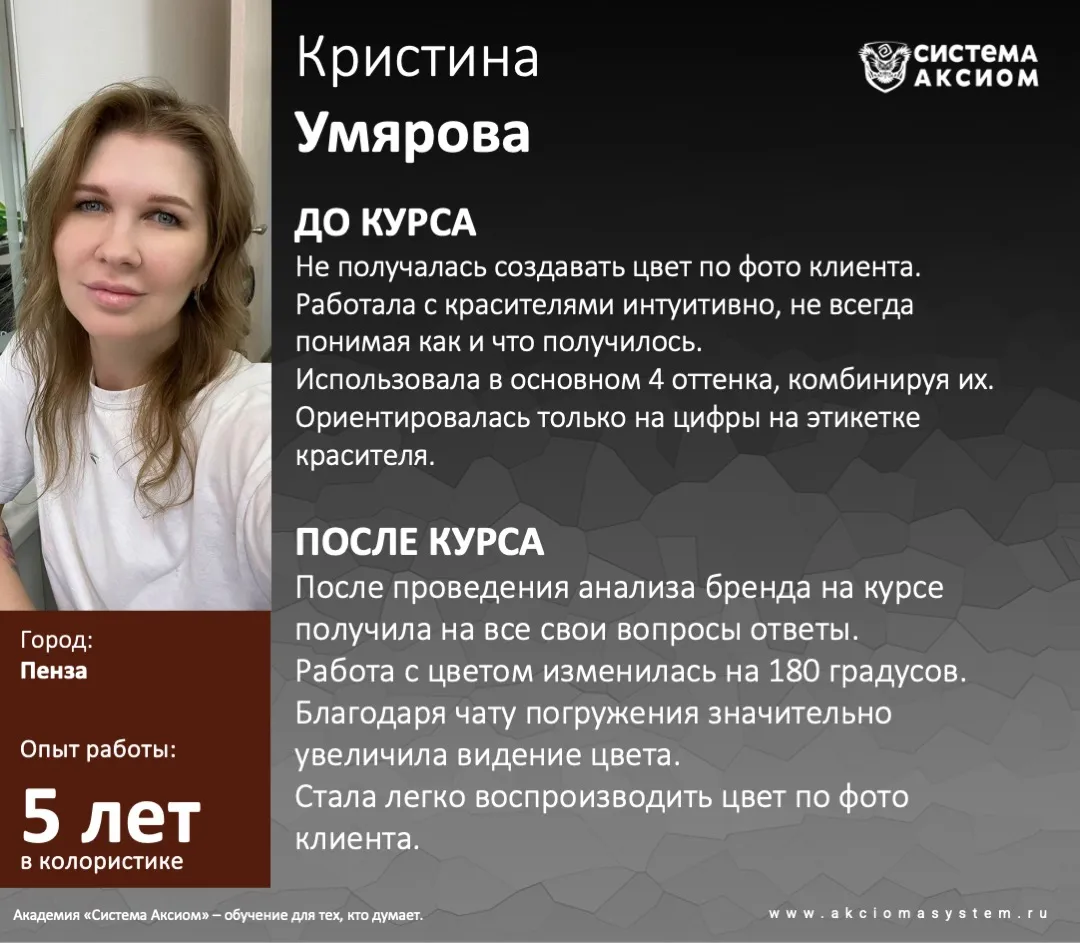 Кейс выпускника Система Аксиом